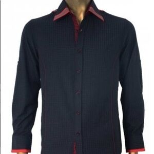 NWT Plantini Square Print Button Down Shirt